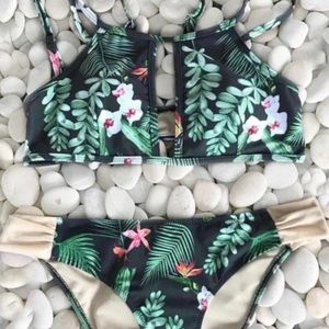 Green leaf bikini cupshe brand size small